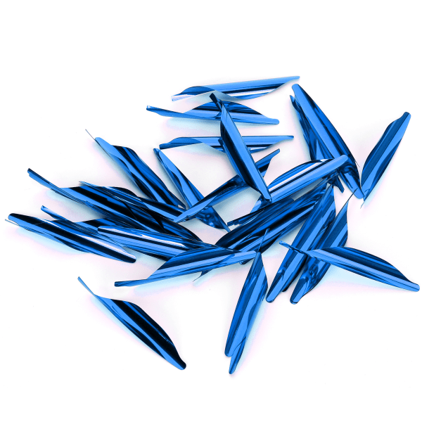 50 st 2,4 tum pilblad DIY Spiral Fjäder Wing Konkurrensbåge Recurved Bow Tillbehör blå