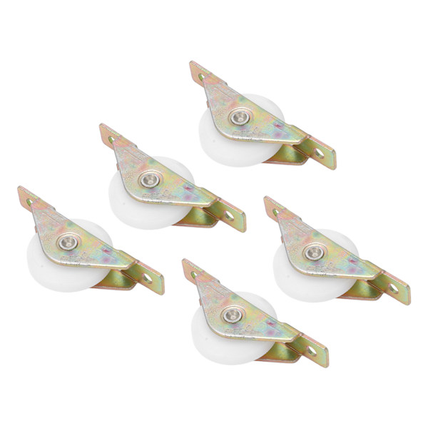 5 st hjul med enstaka hjul, standard, smidigt glidande, lågt ljud, fönsterhjul för skjutdörrsskåp 30 mm