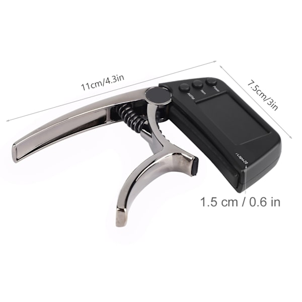 Enhands Quick Change Metal Capo Tuner Gear Tillbehör för gitarrbas (brons)