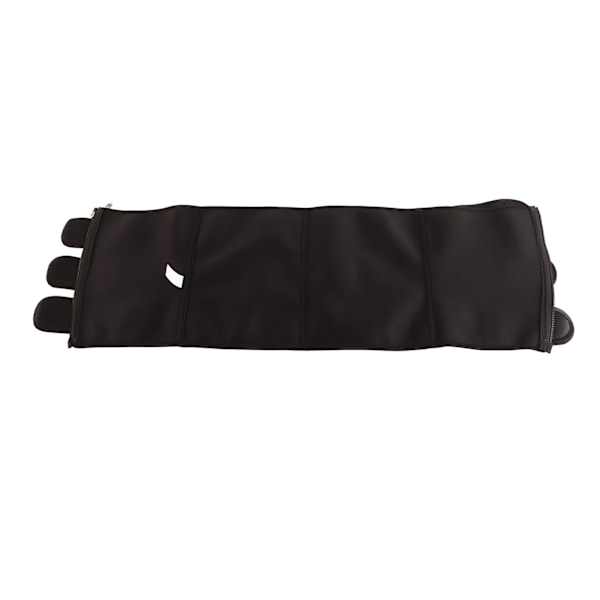 Talje-træner i polyester med lynlås, unisex, multifunktionel taljebandage til sport, sort, M