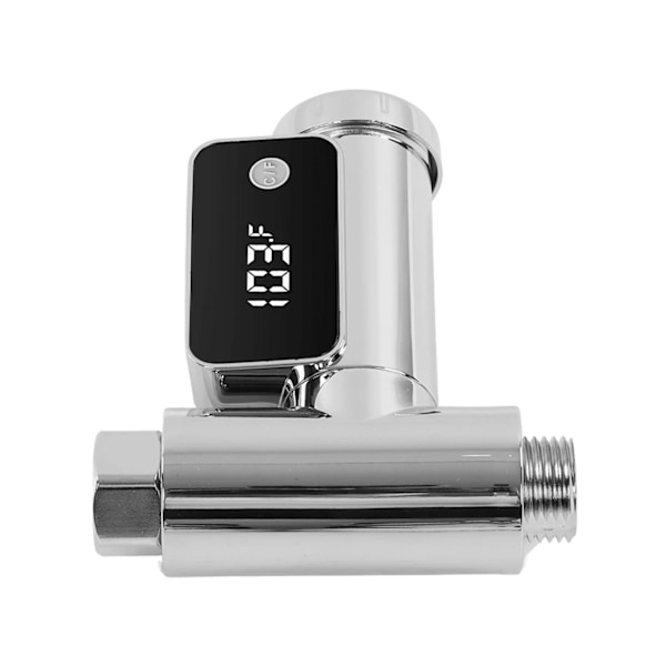 Duschtermometer Bad Vattentemperaturmätare Testare LED-display G1/2 för Hembadrum Silverfärg
