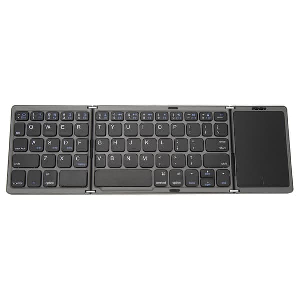 Sammenfoldeligt Bluetooth-tastatur bærbart trådløst foldetastatur med touchpad til Windows til Android