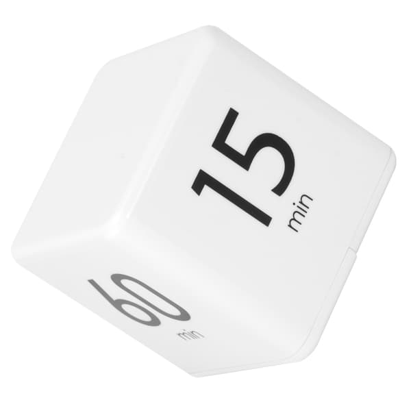 Tyngdekraftssensor Kubisk Digital Timer med Display Tidsstyring til Hjemmekøkken Skolekontor 15‑20‑30‑60 Minutter