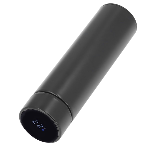 Smart vannflaske 500 ml LED-skjerm matkvalitet rustfritt stål bred applikasjon avtakbart filter LED vannflaske svart