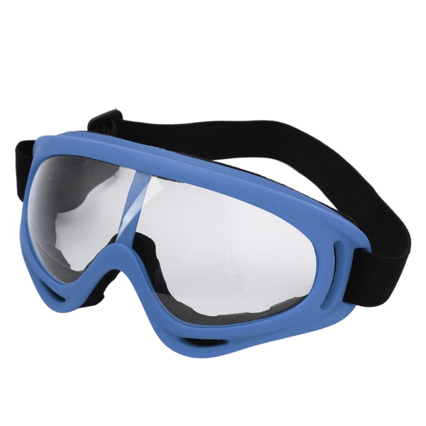 Slalåmbriller PC Transparent Linser UV-beskyttelse Vindtett Justerbart Hodebånd Snowboardbriller for Menn Kvinner Mørkeblå Ramme