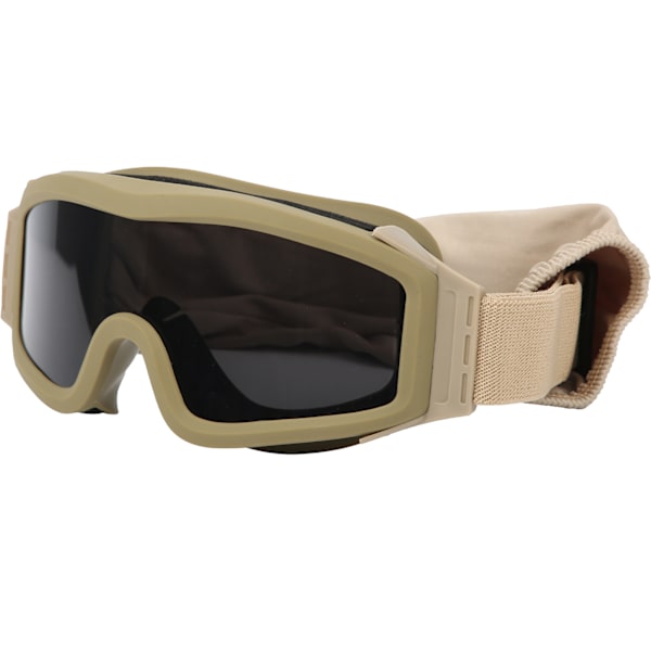 6003 Tactics Windproof Military Glasses Desert Goggles för CS Training Jungle Fieldkhaki