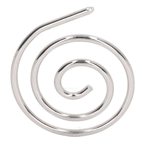 Spiralformad cirkulär sticka i rostfritt stål, rostfri, slät spets, handgjort stickverktyg för stickare, silvervit, 1 st