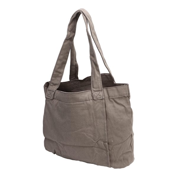 Yogamatta Bärväska Bärbar förvaring Canvas Carryall Axelväska 2 lager med dragkedja Grå