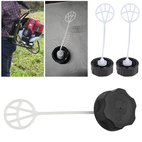 4-pack bensatankilukko moottorisahalle kiinnityshihnalla ruohonleikkureille 40-5 139 140