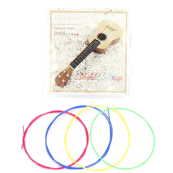 4kpl / Set Värikäs Nylon Strings Vaihtoosa Tarvike Ukelele