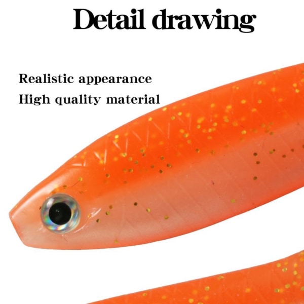 10 cm fiskelokker Hoppesimulering Loach Blødt agn Svømmelokker Fiskeagn Bass Swimbbait til saltvandsferskvand