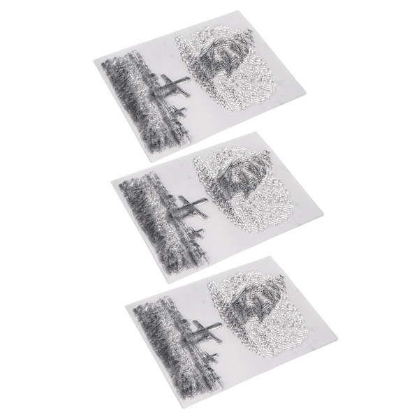 3 stk klart stempel Unikt design Genanvendeligt Enkel betjening Gennemsigtige stempler til gør-det-selv scrapbogshåndværk
