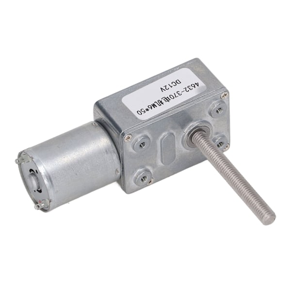 Matovaihde DC-moottori, itselukittuva, M6-pää, pyörivä akselin kierre, nopeuden alennus, DC-vaihdemoottori, DC12V 66RPM