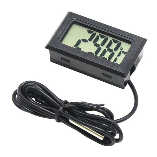 Digitalt display termometer sort ABS nøjagtig anti-stød elektronisk vandtemperaturmåler