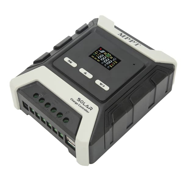 MPPT Solarkontroller Ladningsregulator Solcellepanel Regulator LCD Fargeskjerm 10A 12V‑80V