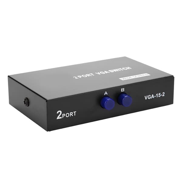2 i 1 Ut VGA-bryter Splitter Dat synkronisering Skjermbryter