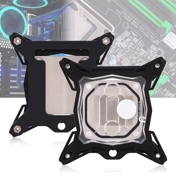 Intel CPU Vattenkylningsblock 0,3 mm Mini Röd Kopparbas Universal Kylare Kit