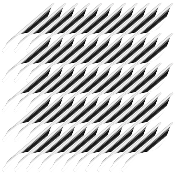 50 st 2.4in pilar Vanes DIY Spiral Fjäder Wing Konkurrensbåge Recurved båge Tillbehör argent