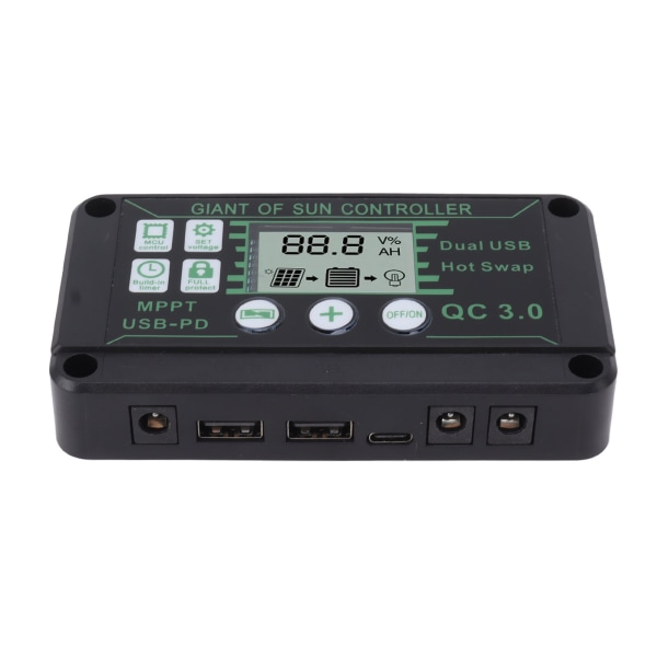Solar Charge Controller MPPT ABS Auto Focus Solar Regulator Charge Controller för RV Trailers Båtar 20A