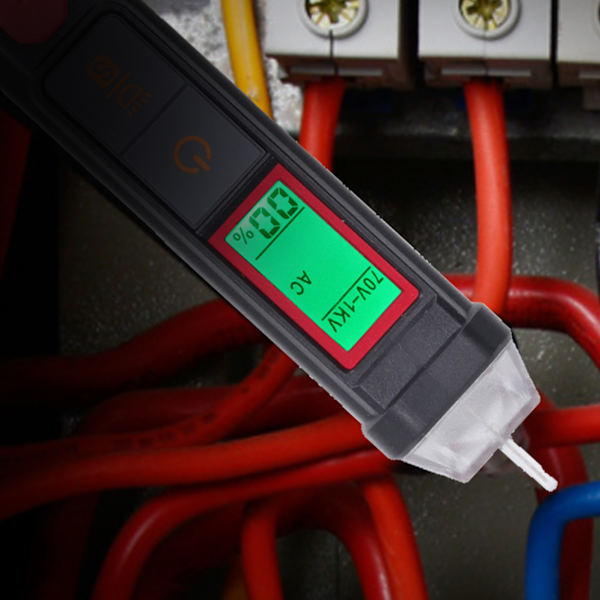 Berøringsfri Elektricitetsdetektor AC Spændingstester Digitalt Display Elektrisk Testpen med LED