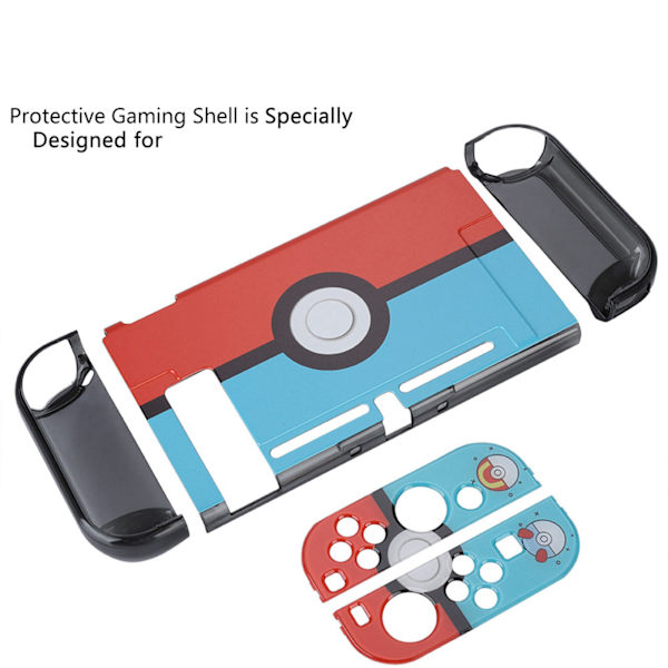 Skyddande Game Case Housing Shell för Game Dedicated Machine Replacement Röd och Blå
