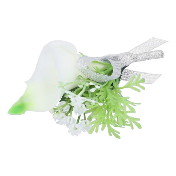 Kunstig blomst bryllupskorsasj brudgom brud brudgom bryllupsfest dekor melkehvit