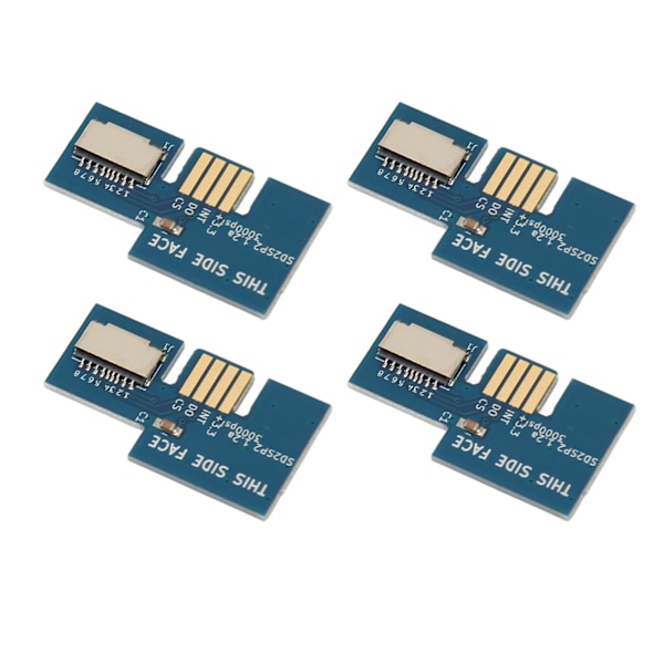 Konsol Micro Storage Card Adapter Spilkonsol Hukommelseskortlæser til GC SD2SP2 SDLoad SDL 4stk Blå