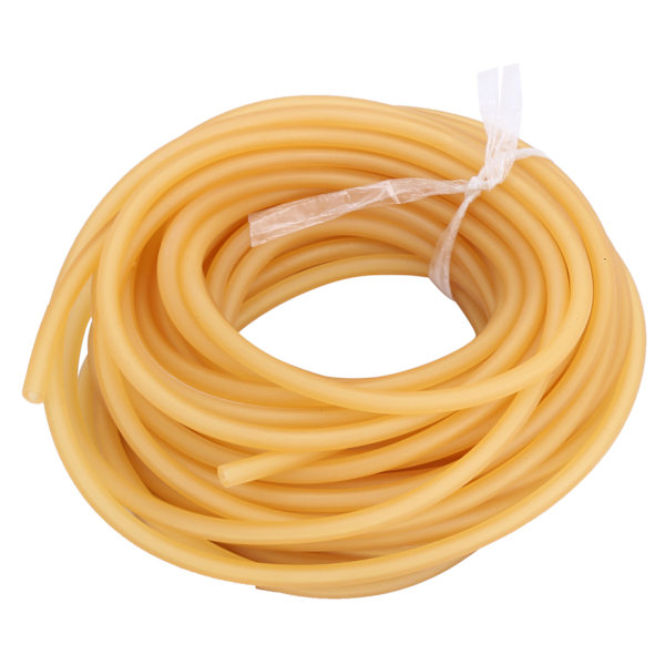 A1842 10 Meter Latex Tube Elastisk Band Naturlig Latex Tube Utendørs Jakt tilbehør Gul