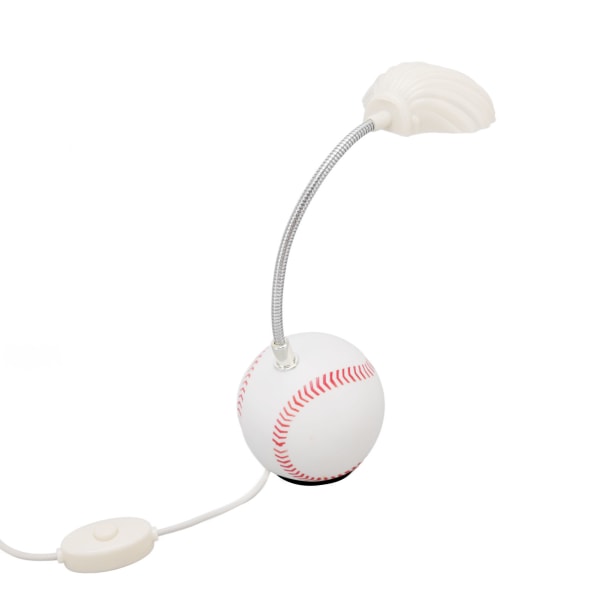LED-bordslampa Baseball Base Seashell Shape Light Head Mjukt ljus Bärbar USB Mini-skrivbordslampa för hem, skola, kontor