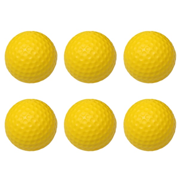 42,6 mm golfbold PU blød monolag golftræningsbold til indendørs træning, tilbehør Gul 12 STK