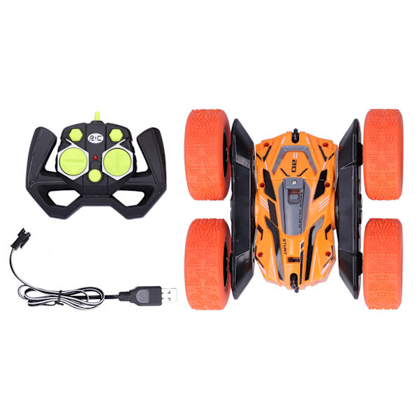 2.4G Kaksisuuntainen Kaukosäädöllä Ohjattava Drift-auto 360 Asteen Kiertävä RC Stunt-auto Leikkiä Varten Lapselle - Oranssi