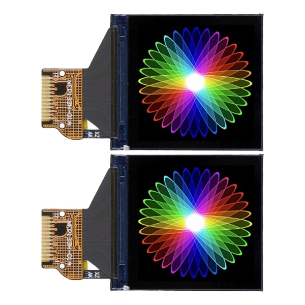 2 stk. 1,3 tommer TFT-farveskærm med SPI-interface 240x240 IPS-skærmmodul ST7789V-drev