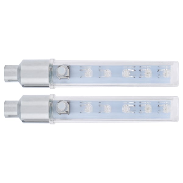 2 stk sykkeldekk ventilhette lys 5LED 7 moduser sykkelhjul lys for Schrader ventil