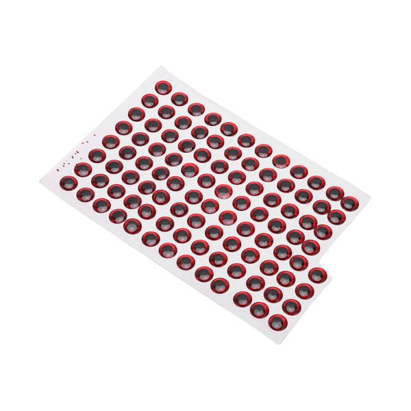100 stk 10 mm kunstige fiskeøjne Fiskeøjne Sticker Fisketilbehør Grej Fiskeri lokkeøjne Rød