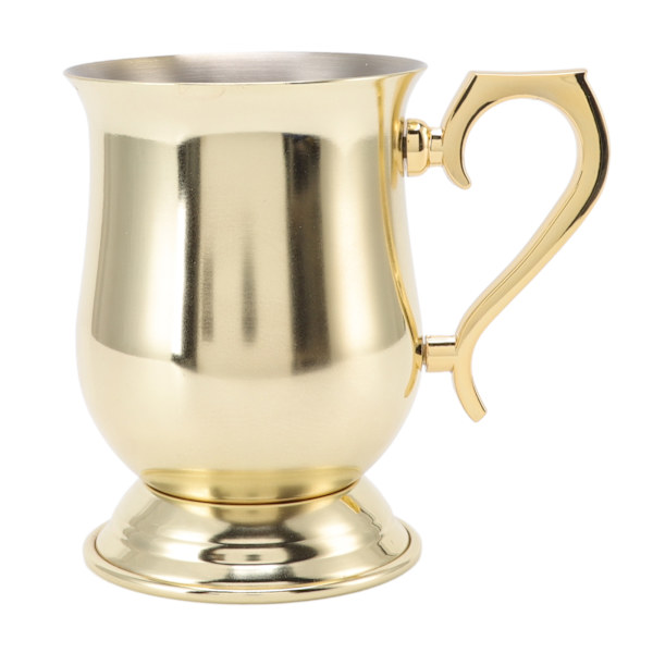 Moskva Cocktail Mule Krus i Rustfrit Stål - Multifunktionelt Cocktail-drikkeglas til Øl, Iste og Iskaffe - Guldbelagt