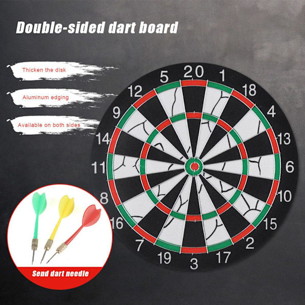 To-sidet dartskive dartskive til voksne To sider flocking dartskive dartskive tilbehør