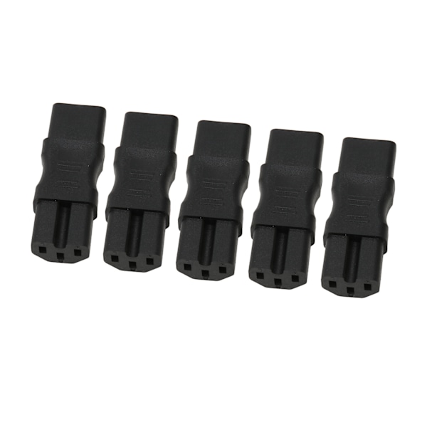 5 kpl IEC320 C13 - IEC320 C15 Virta-adapteri Kupari Standard Converter Liitin Vaihto Kannettavan Tietokoneen UPS-pistorasiaan