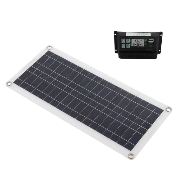 30W 30A Solpanel Oplader Controller Kit Polykrystallinsk Silicium 12V Bil Autocamper Båd Marine Trailer