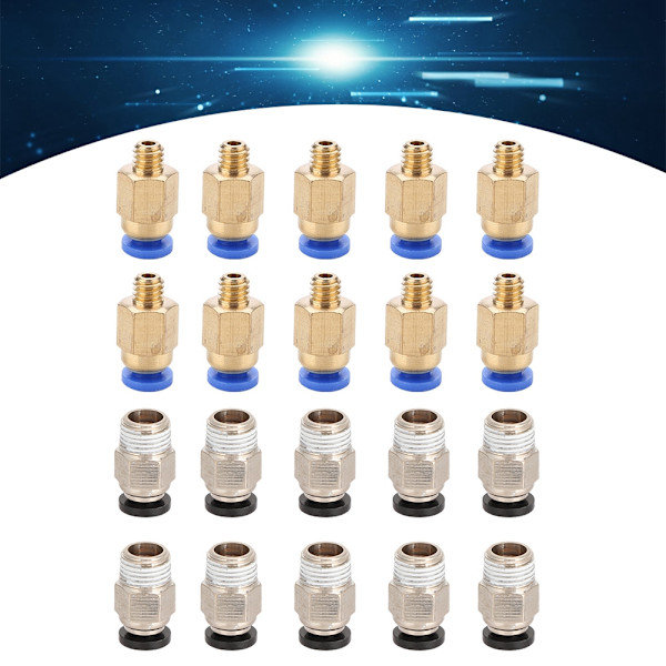 20 st PC4 M10 hane rak pneumatisk anslutning PC4 M6 Snabbmontering
