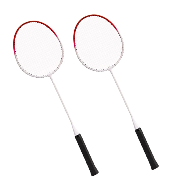 2 stk Badmintonracket Legering Ultralett sportstilbehør for treningskonkurranse Rød