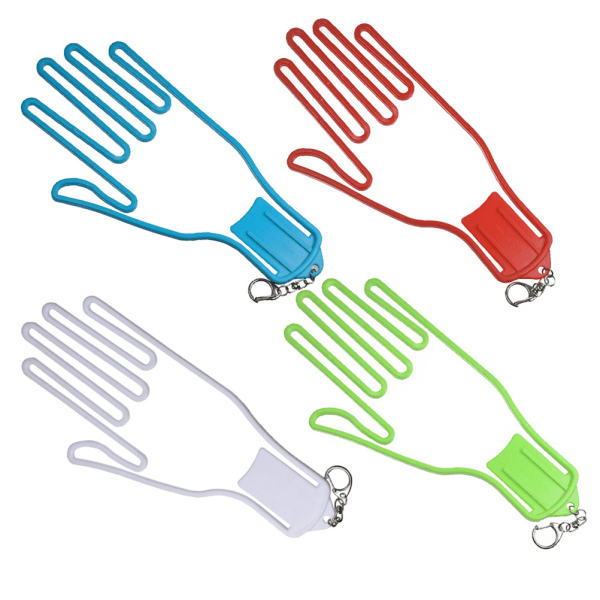 1 st Handskhållare med nyckelring Plasthandskar Rack Torkhängare Bår