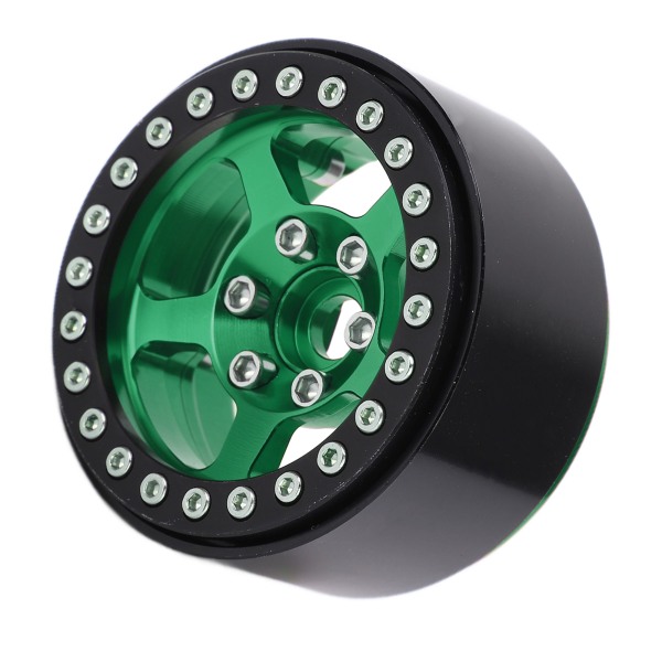 1.9 Tuuman Beadlock Vanteet Alumiiniseos 5 Reikä Hopea Vanteet Tahraamattomat Lukitusrenkaat RC-Vanteet Pyörän Navat Fluoresoiva Vihreä