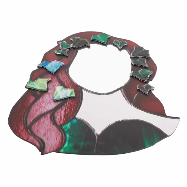 Glass Poison Ivy Mirror Glass Dekorativt Speil for Entre Soverom Bad