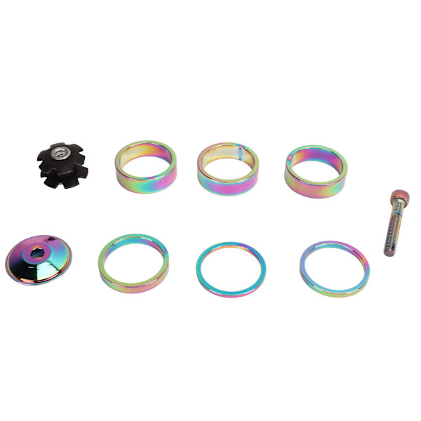 Cykel Forgaffel Spacer 28,6 mm Headset Skive Aluminium Legering med Headset Stjernemøtrik Frempind Topdæksel Cykeltilbehør