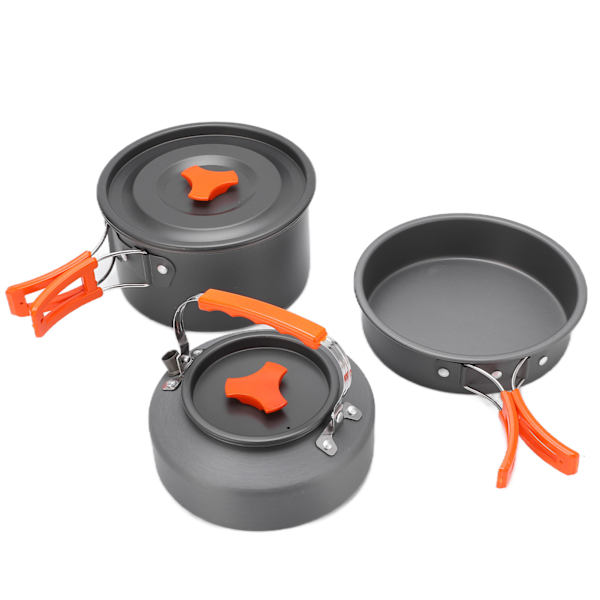 Kastrull med Serviskombination Halkskydd Non-stick Beläggning Lätt att Rengöra Camping Köksredskapsset