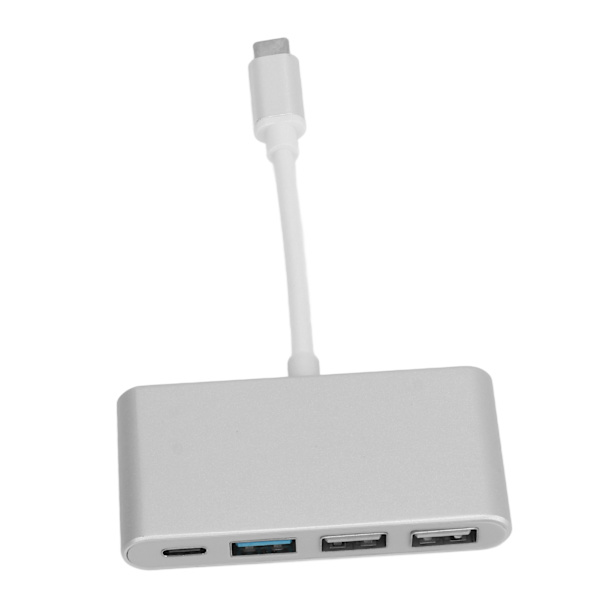 Typ C till USB Hub Aluminium 3 Portar USB 2.0 3.0 Hub för Mus Tangentbord USB Gränssnittsenhet