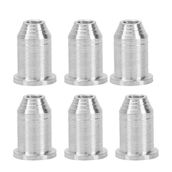 6 st järn elgitarr stränghylsor gitarr stränglock instrumenttillbehör (silver)