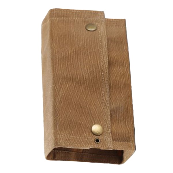 Fällbar kryddflaska väska för utomhusbruk med 9 fickor, bärbar canvas kryddburkshållare för camping, grillning, picknick, khaki