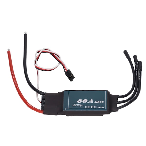 80A Børsteløs ESC 2‑6S Elektrisk Hastighedsregulator med 5V 5A BEC til RC Fly Drone Helikopter Model