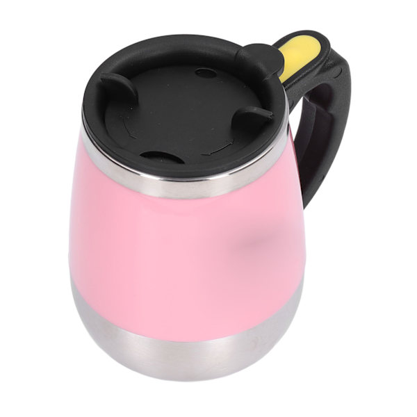 Självrörande mugg Automatisk blandning Magnetisk mugg Rostfritt stål Kaffe kopp för drycker Te Varm choklad MjölkRosa